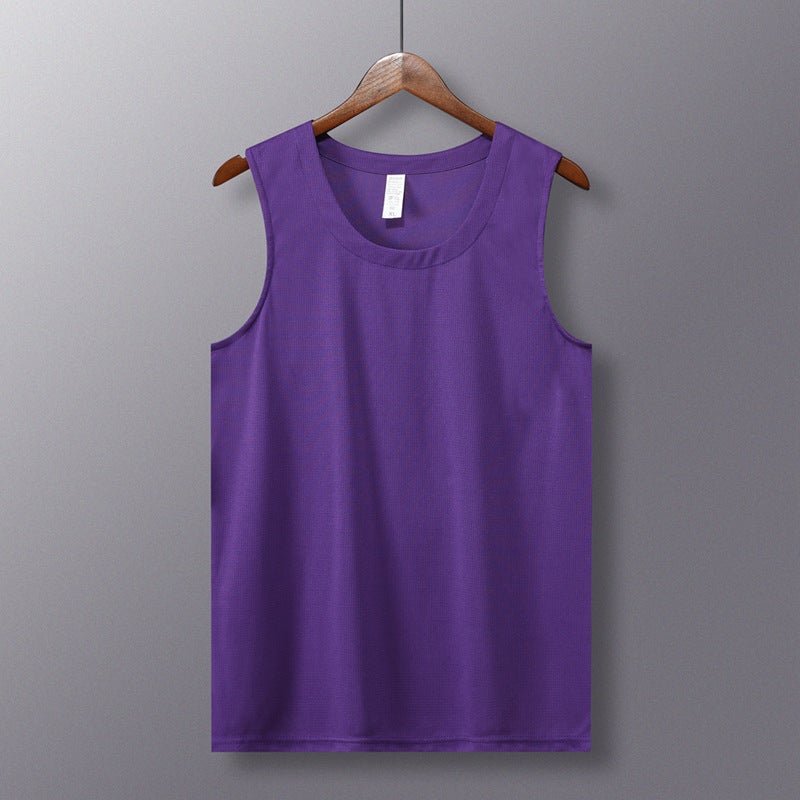 Activity Competition Loose Sports Quick-Drying Sleeveless T-Shirt Vest For Adults And Kidsren Family Tops With Logo Printed On Casual - Image 1